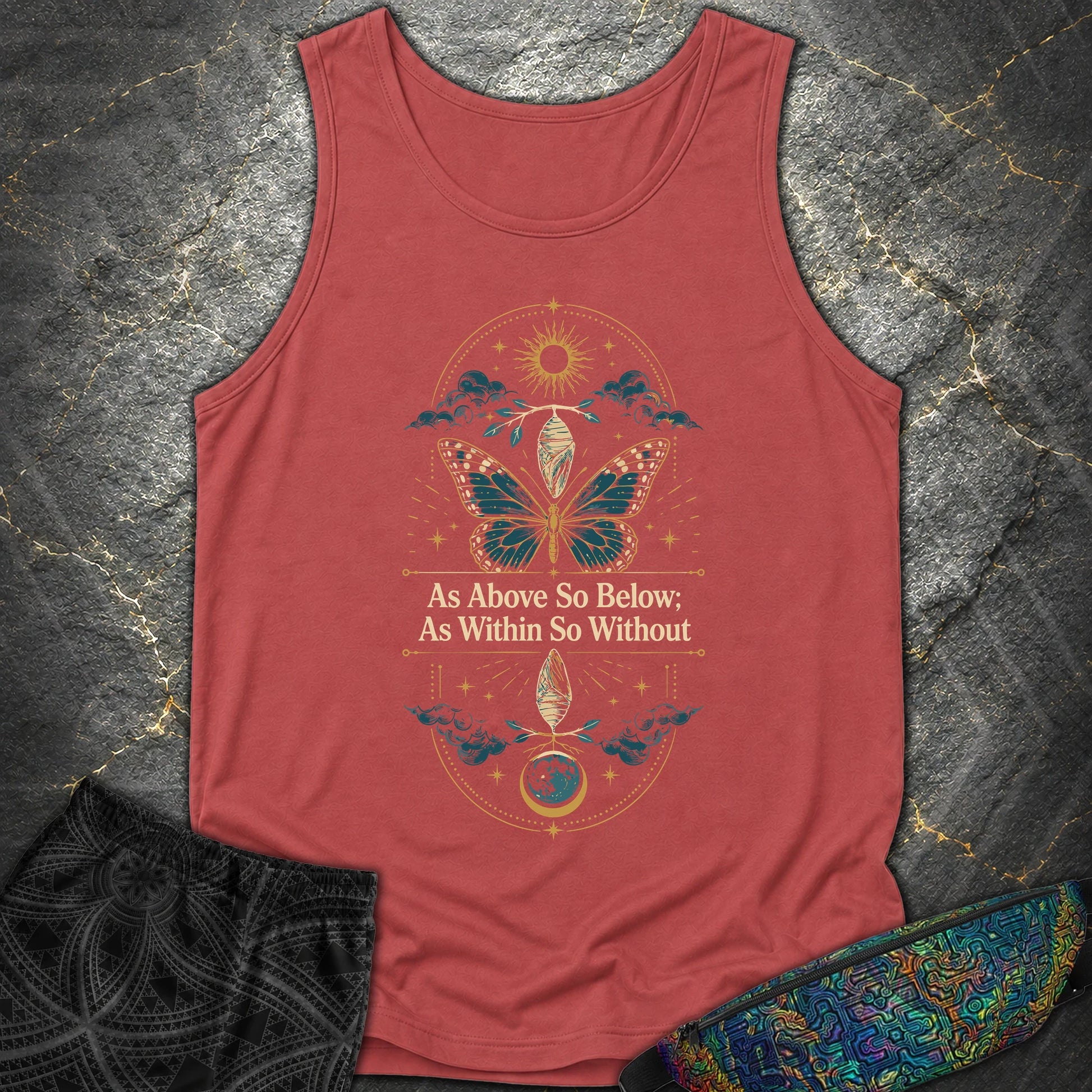 As Above So Below Transformation - As Above So Below Transformation Comfort Tank Top - Crimson