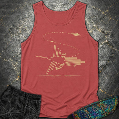 Geoglif Ptaka I Latający Spodek - Geoglif Ptaka I Latający Spodek Comfort Tank Top - Crimson