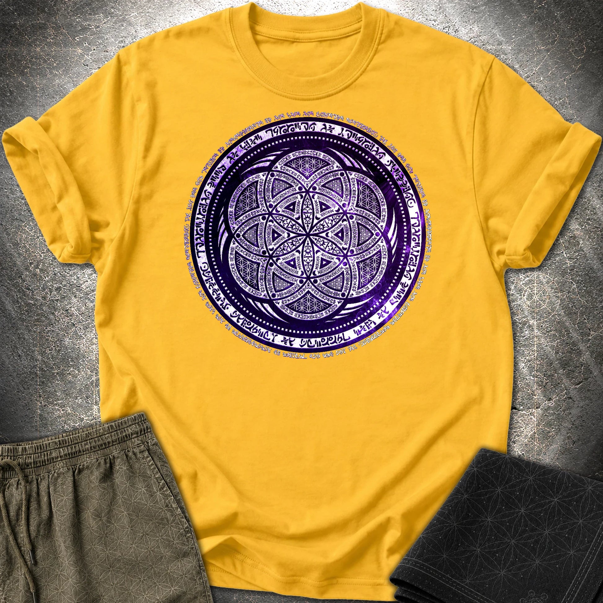 Seed Of Life Tribal Sacred Geometry T-Shirt - Seed Of Life Tribal Sacred Geometry T-Shirt - Daisy