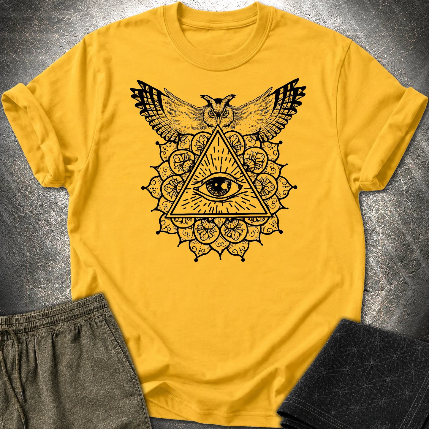 Owl Mandala Providence T-Shirt - Owl Mandala Providence T-Shirt - Daisy