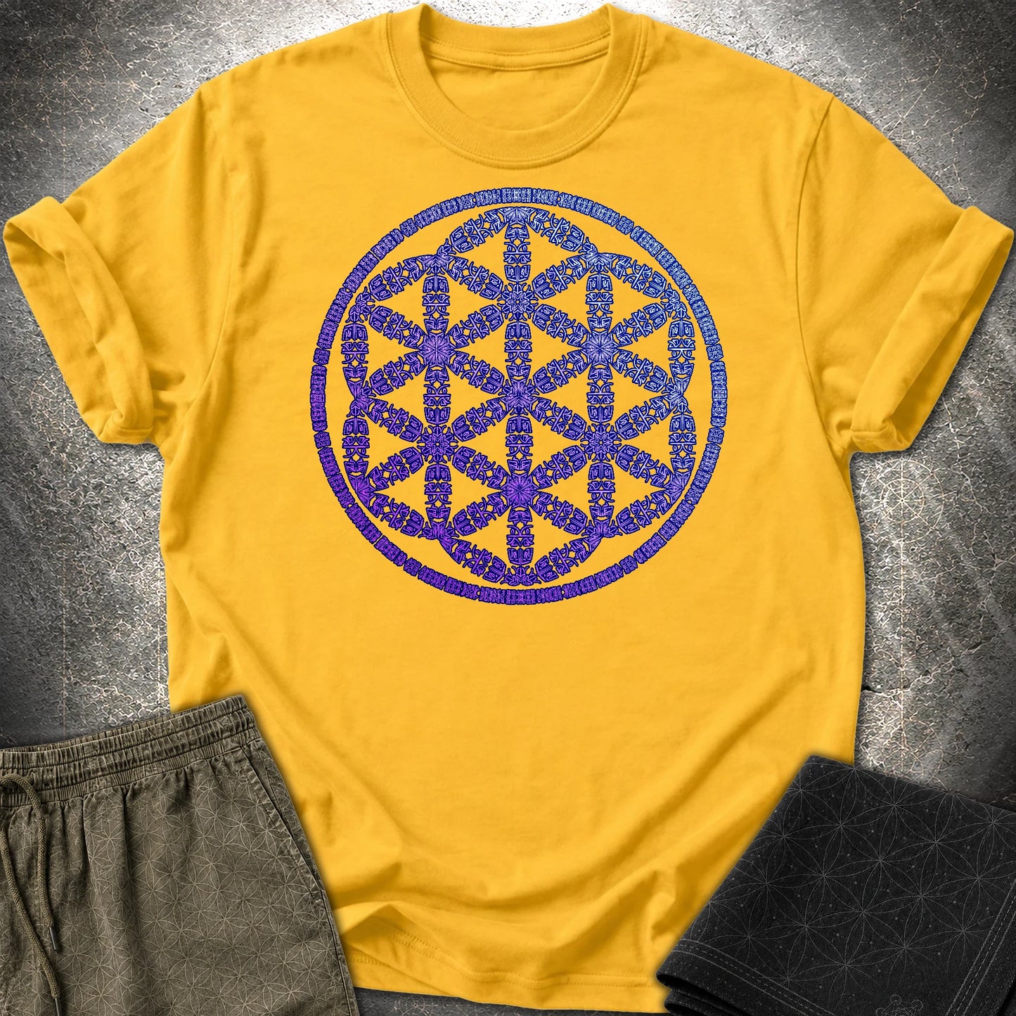 Seed Of Life Purple T-Shirt - Seed Of Life Purple T-Shirt - Daisy