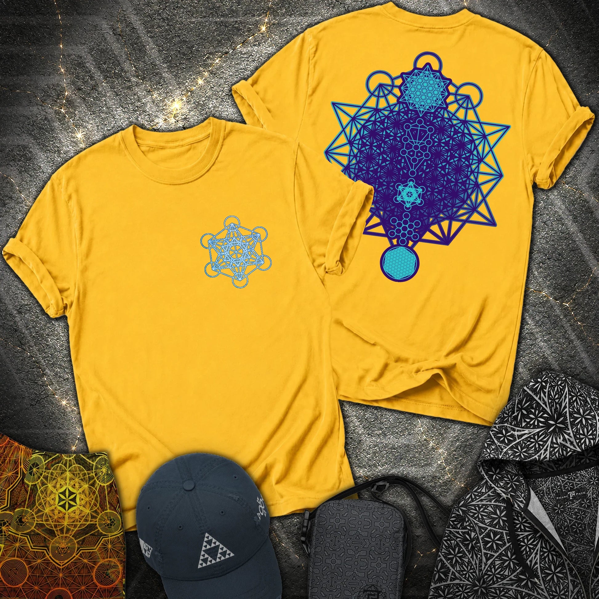 All The Sacred Geometry Metatron 2 Sided T-Shirt - All The Sacred Geometry Metatron 2 Sided T-Shirt - Daisy