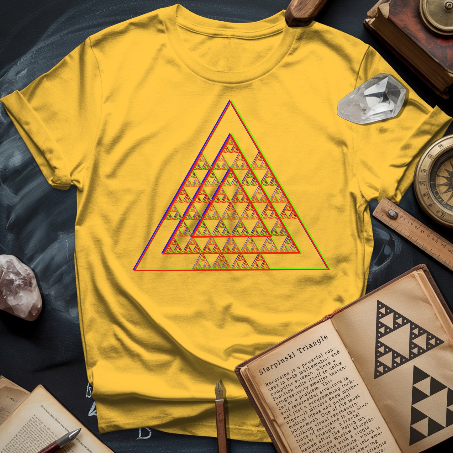 Sierpinski Glitch Triangle T-Shirt