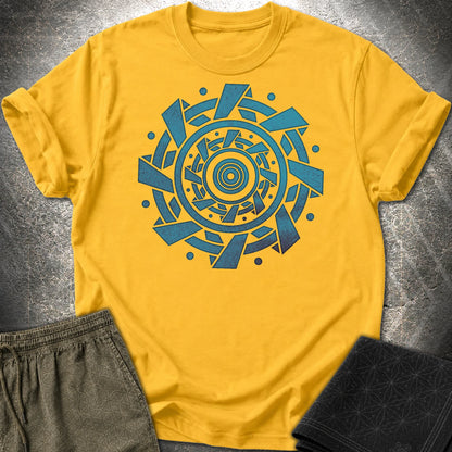 Crop Circle Blue T-Shirt - Crop Circle Blue T-Shirt - Daisy