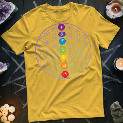 Chakras Flower Of Life T-Shirt