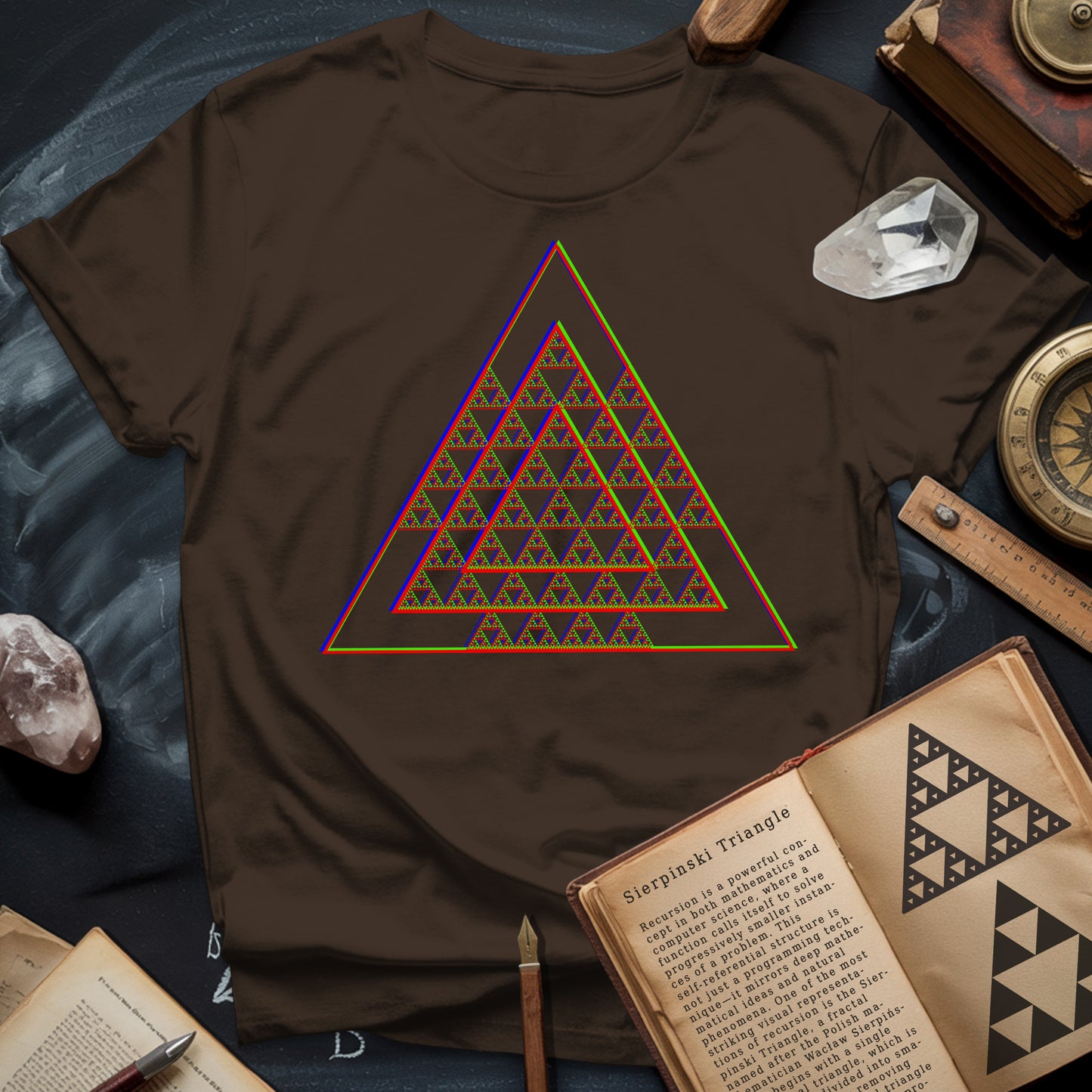 Sierpinski Glitch Triangle T-Shirt