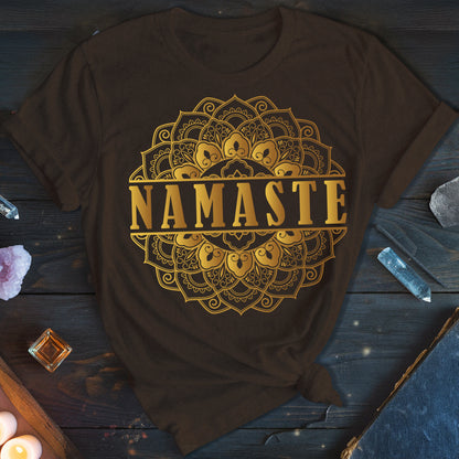 Namaste Gold Mandala T-Shirt