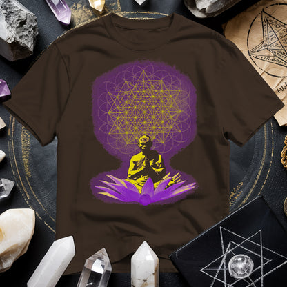 Meditating Monk Tetrahedron T-Shirt