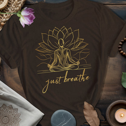Just Breathe Lotus Meditation T-Shirt