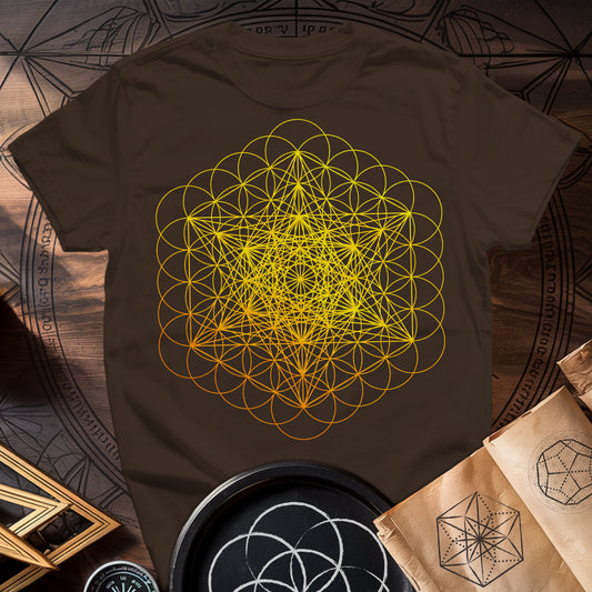 Metatron's Cube on Flower Of Life T-Shirt