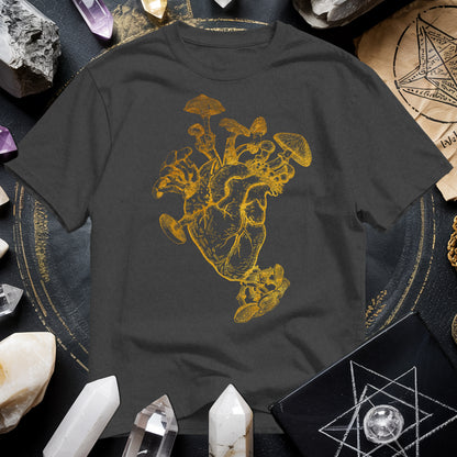 Mushroom Heart Gold T-Shirt