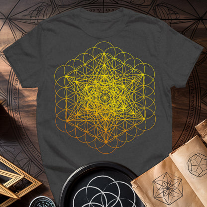 Metatron's Cube on Flower Of Life T-Shirt