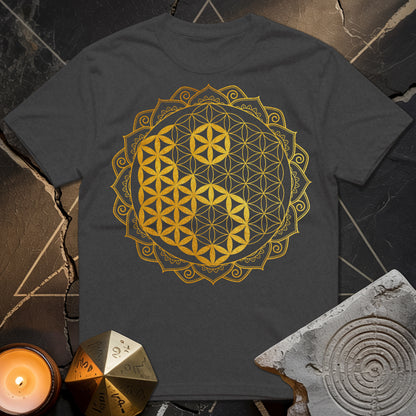 Yin Yang Gold Mandala T-Shirt