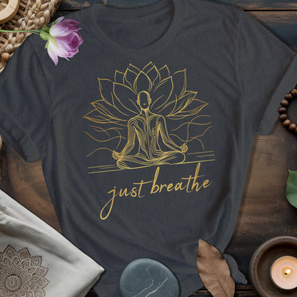 Just Breathe Lotus Meditation T-Shirt