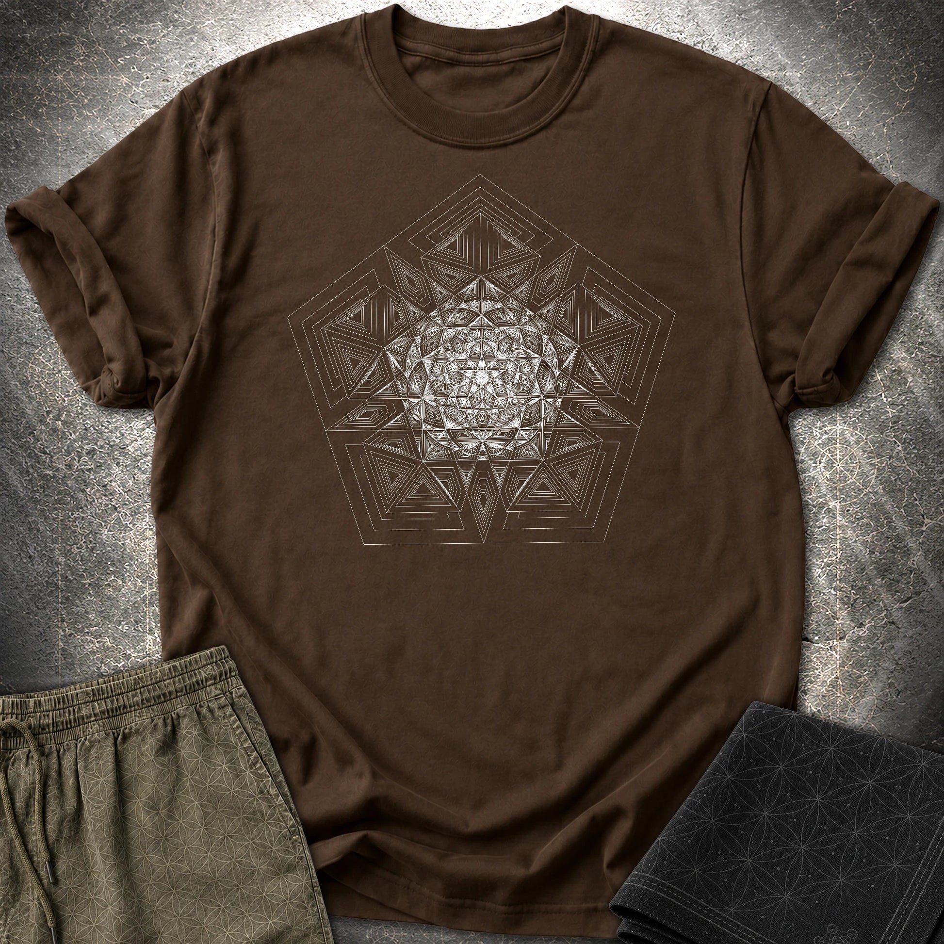 Pentagon Mosaic T-Shirt - Pentagon Mosaic T-Shirt - Dark Chocolate
