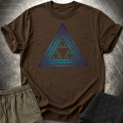 Sierpinski Recursive Dream T-Shirt - Sierpinski Recursive Dream  T-Shirt - Dark Chocolate