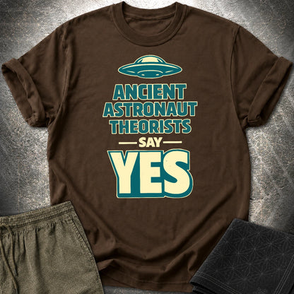 Ancient Teaorist Blue - Ancient Teaorist Blue T-Shirt - Dark Chocolate