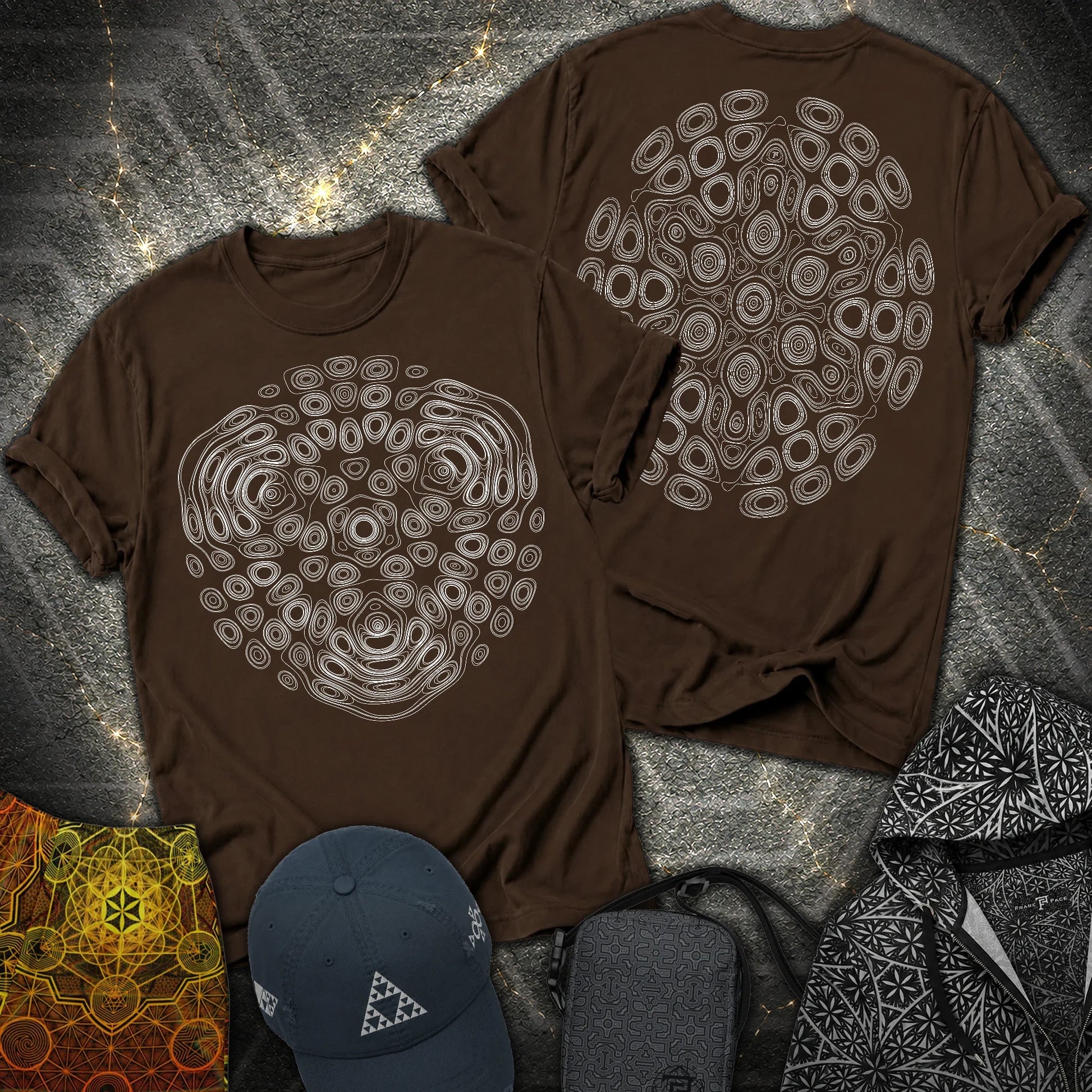 The Observers From Beyond 2 Sided T-Shirt - The Observers From Beyond 2 Sided T-Shirt - Dark Chocolate