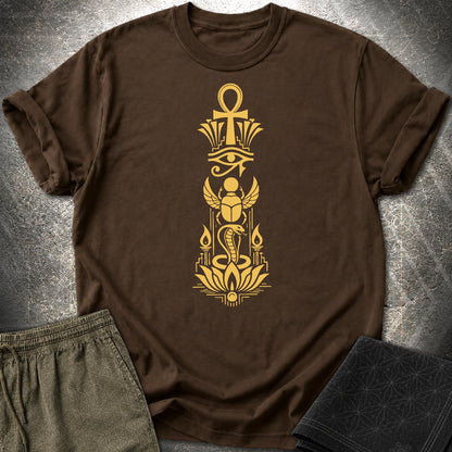 Sacred Symbols of Eternal Life - Sacred Symbols of Eternal Life T-Shirt - Dark Chocolate
