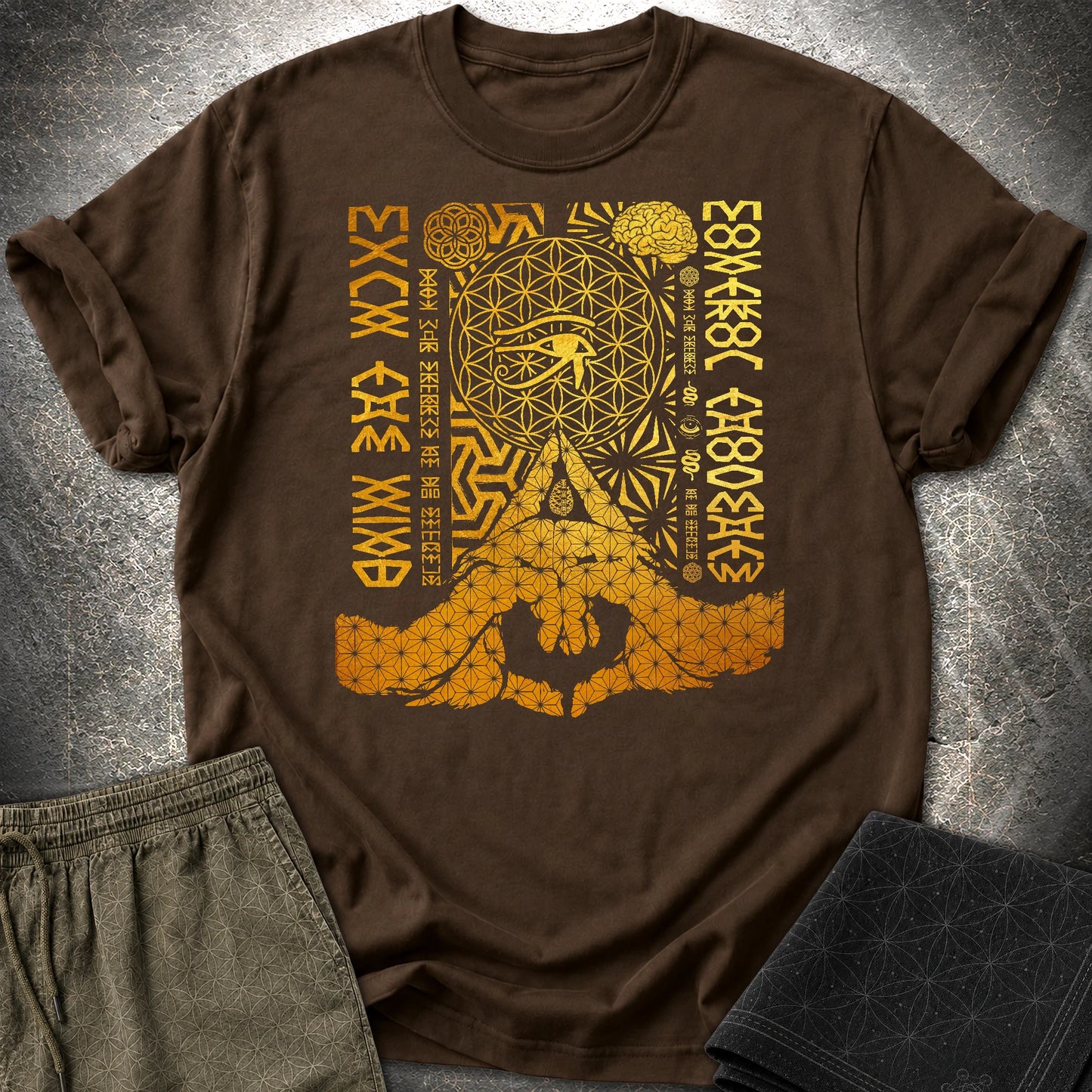 Kalesvara Mudra T-Shirt - Kalesvara Mudra T-Shirt - Dark Chocolate