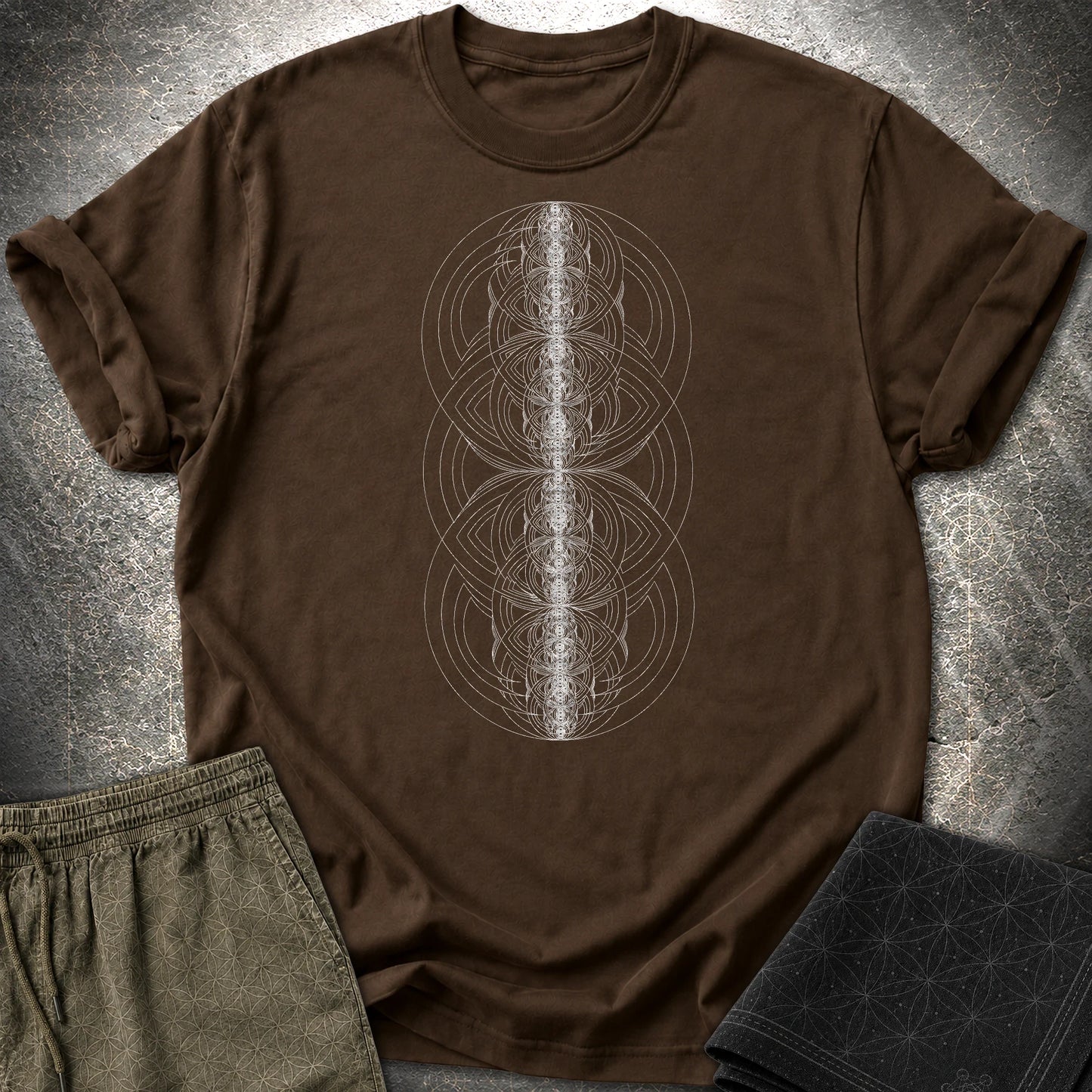 Concentric Vesica T-Shirt - Concentric Vesica T-Shirt - Dark Chocolate