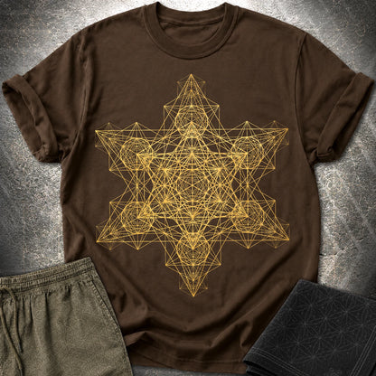 Metatron Fractal Star T-Shirt - Metatron Fractal Star T-Shirt - Dark Chocolate