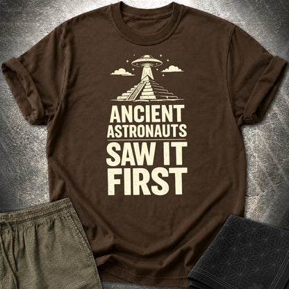 Ancient Astronaut Saw It First - Ancient Astronaut Saw It First T-Shirt - Dark Chocolate