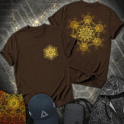 Metatron Fractal 2 Sided T-Shirt - Metatron Fractal 2 Sided T-Shirt - Dark Chocolate