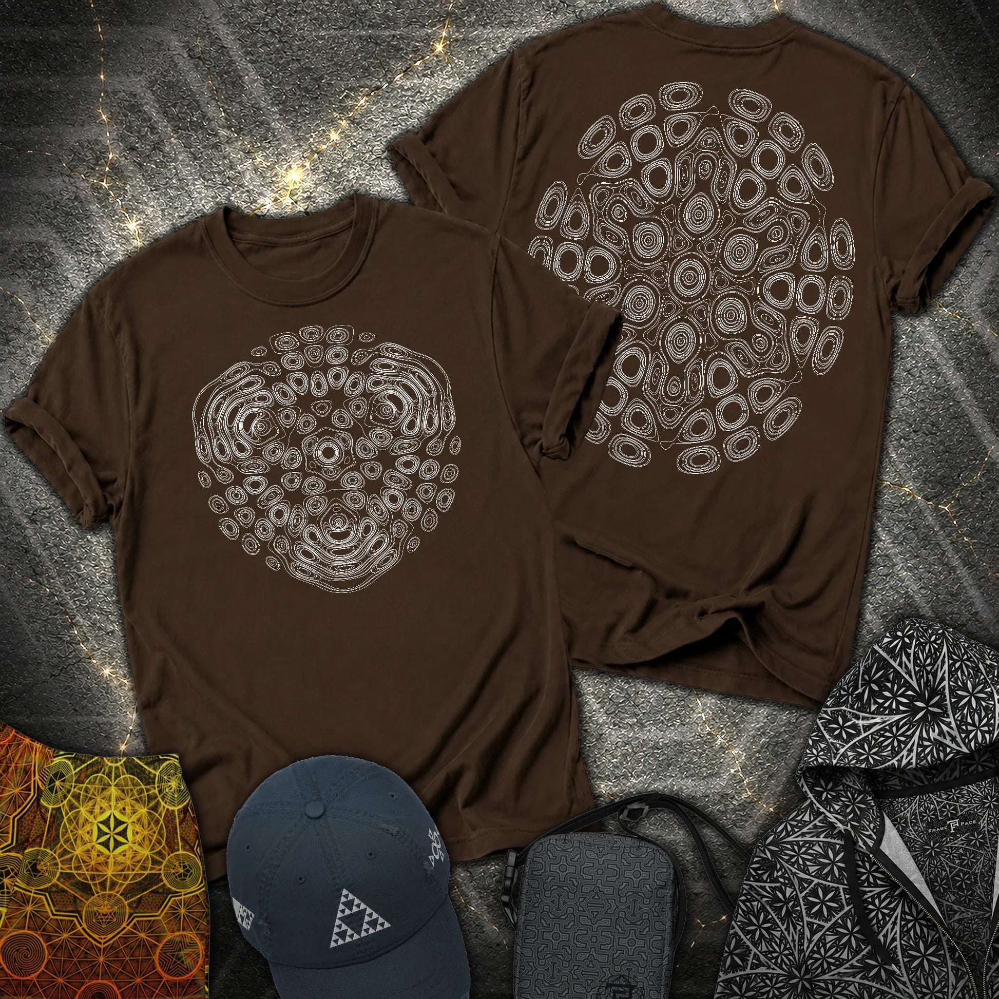 The Observers From Beyond 2 Sided T-Shirt - The Observers From Beyond 2 Sided T-Shirt - Dark Chocolate