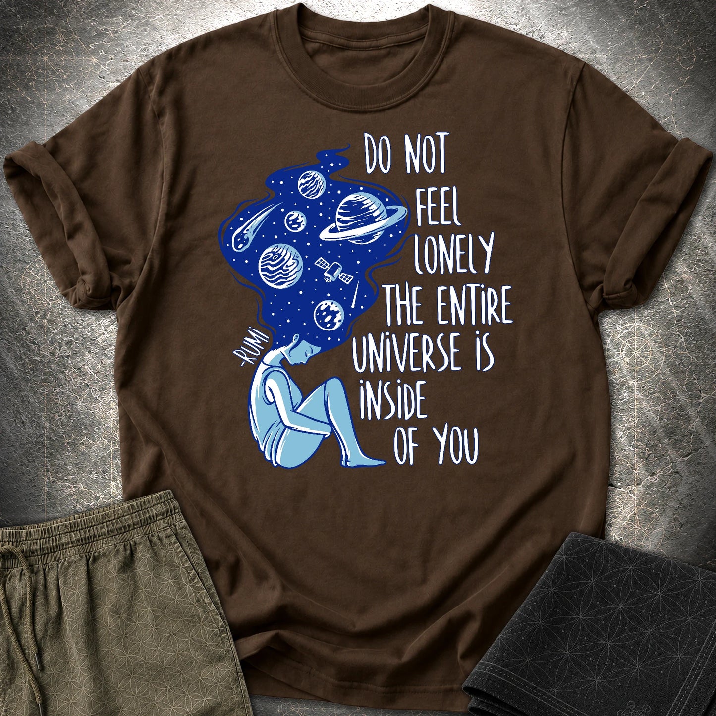Rumi Universe Within T-Shirt - Rumi Universe Within T-Shirt - Dark Chocolate