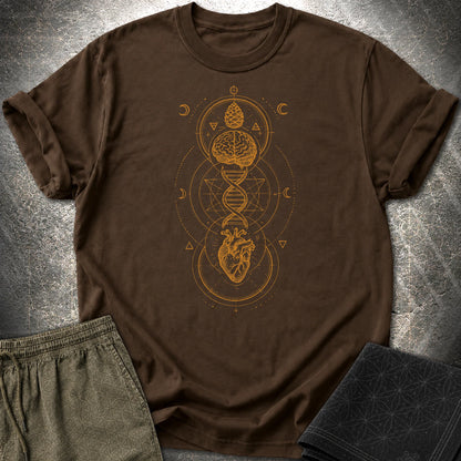 Heart Mind Source in Motion T-Shirt - Heart Mind Source in Motion T-Shirt - Dark Chocolate