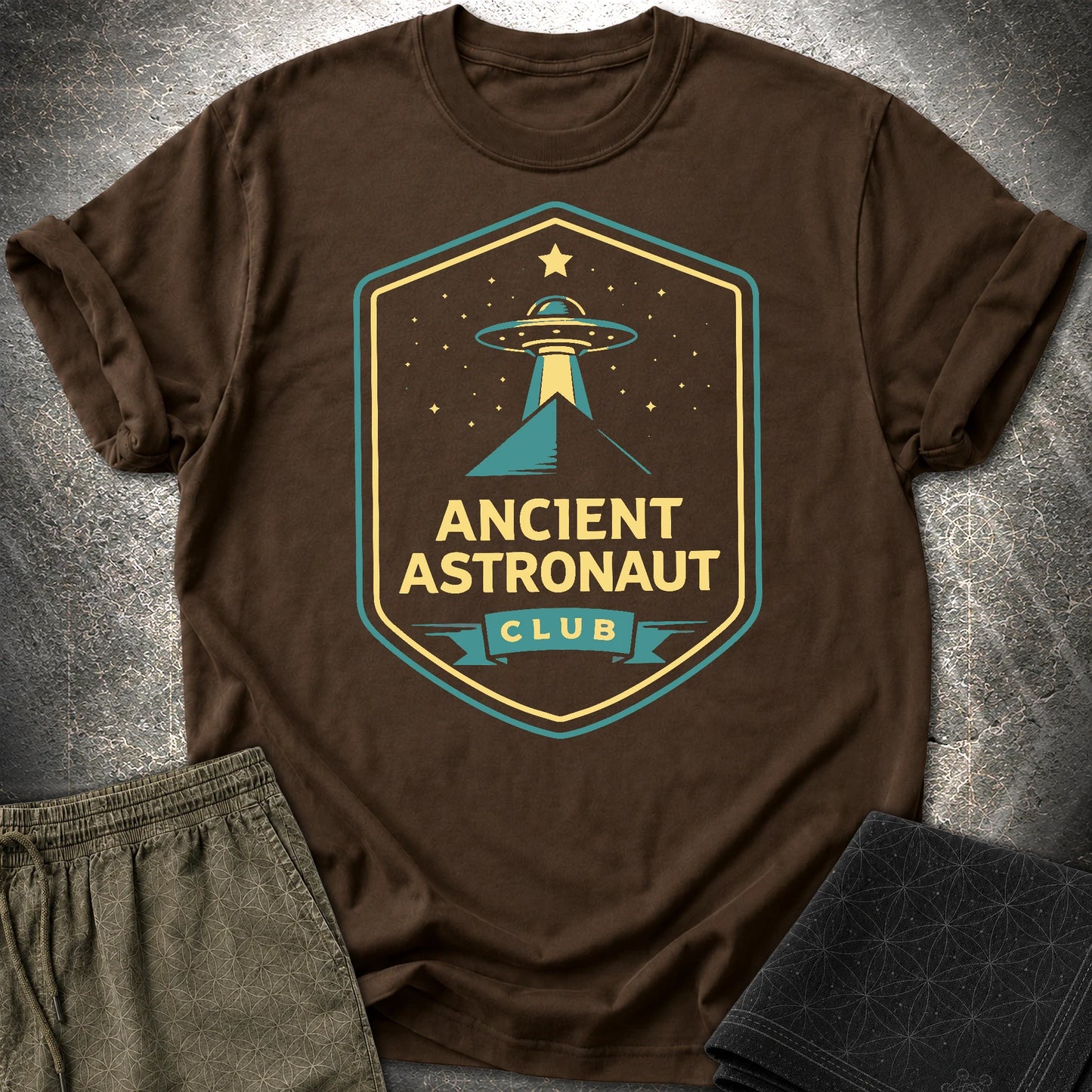 Ancient Astronaut Club - Ancient Astronaut Club T-Shirt - Dark Chocolate