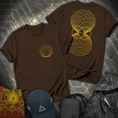 Regular Polygons Geometry 2 Sided T-Shirt - Regular Polygons Geometry 2 Sided T-Shirt - Dark Chocolate