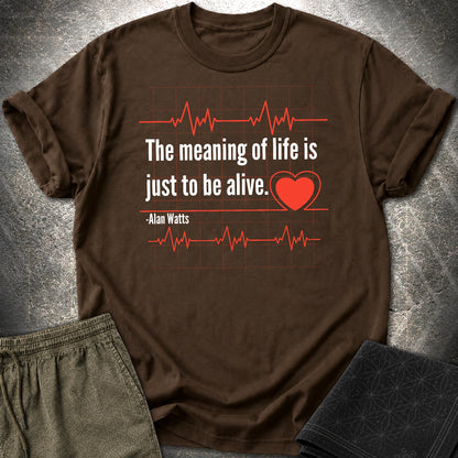 Alan Watts Life T-Shirt - Alan Watts Life T-Shirt - Dark Chocolate