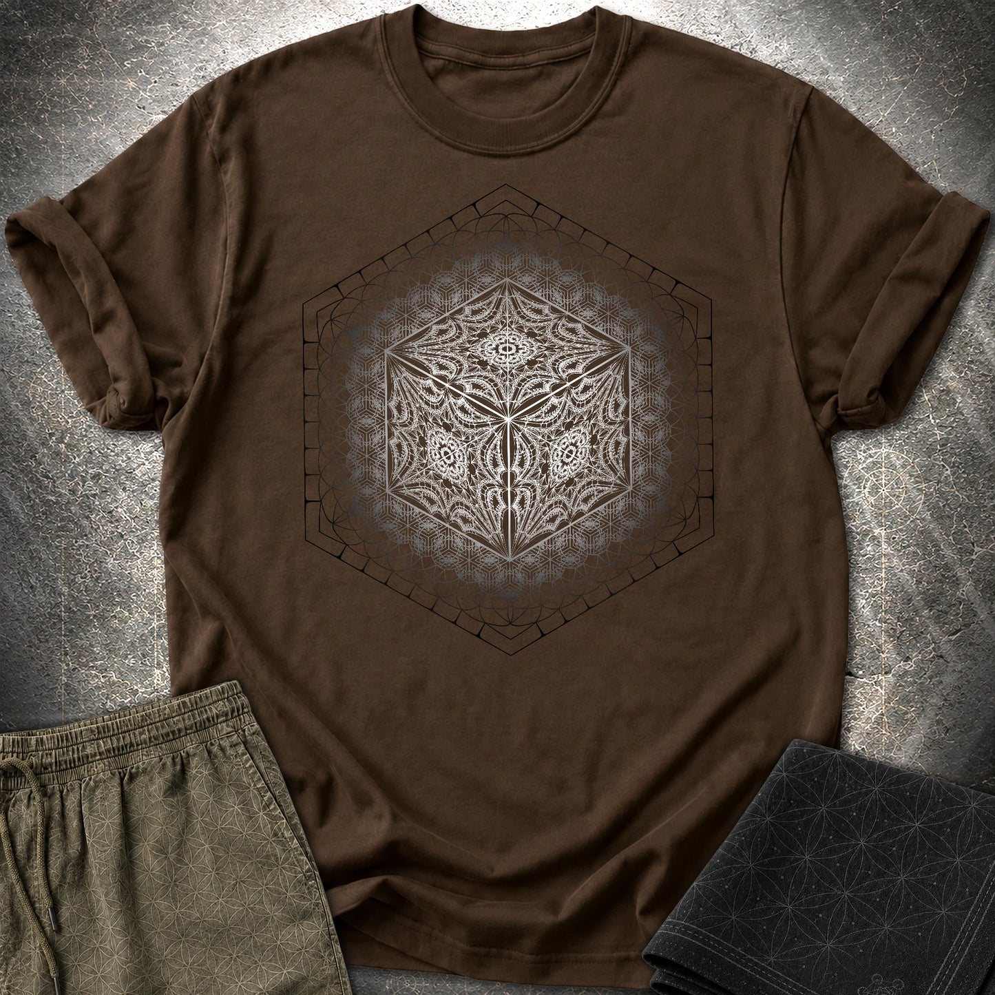 Organic Cube T-Shirt - Organic Cube T-Shirt - Dark Chocolate