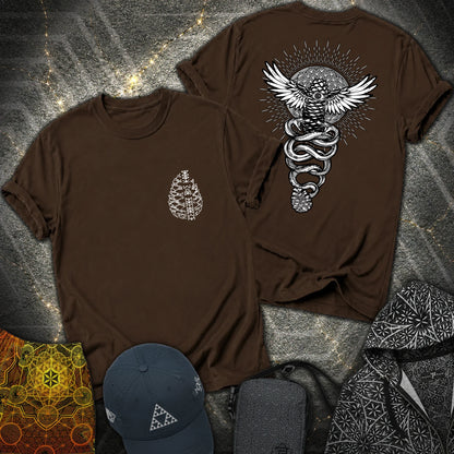 Pineal Gland Awakening 2 Sided T-Shirt - Pineal Gland Awakening 2 Sided T-Shirt - Dark Chocolate