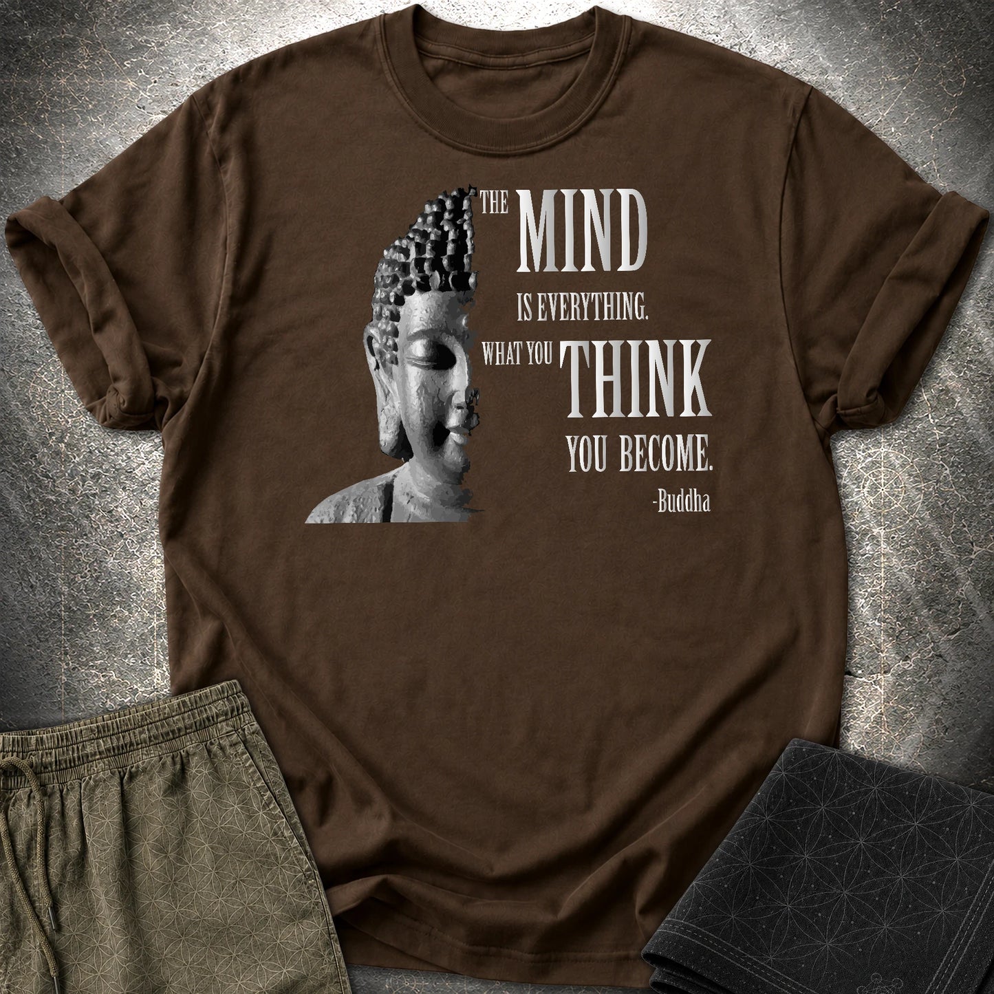 Buddha Mind T-Shirt - Buddha Mind T-Shirt - Dark Chocolate