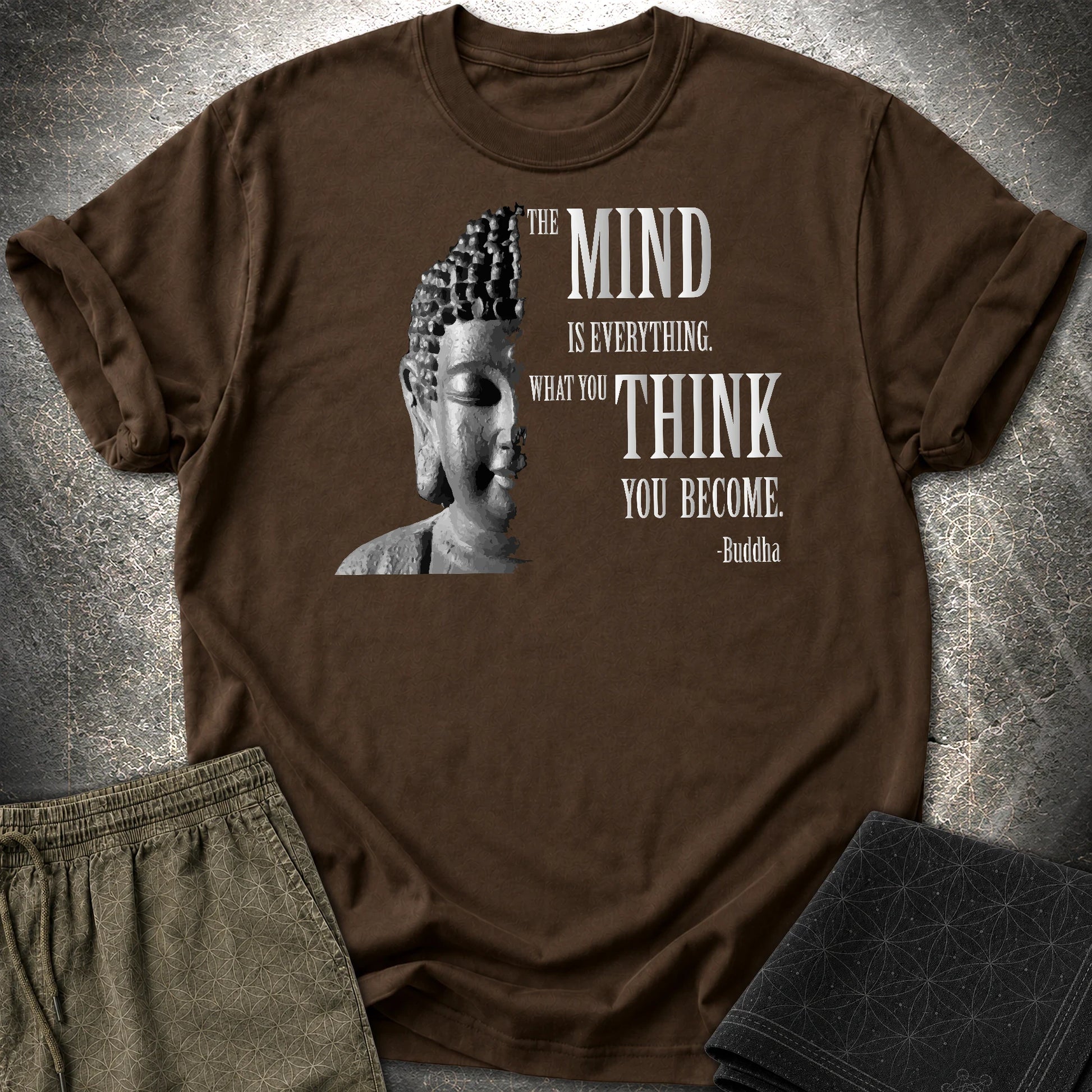 Buddha Mind T-Shirt - Buddha Mind T-Shirt - Dark Chocolate