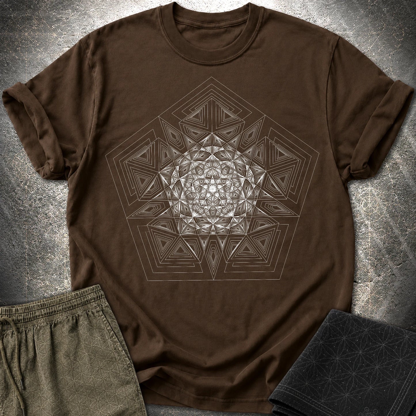 Pentagon Mosaic T-Shirt - Pentagon Mosaic T-Shirt - Dark Chocolate