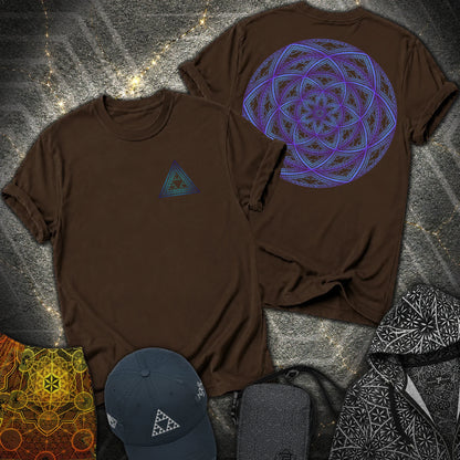 Sierpinski Seed Of Life 2 Sided T-Shirt - Sierpinski Seed Of Life 2 Sided T-Shirt - Dark Chocolate