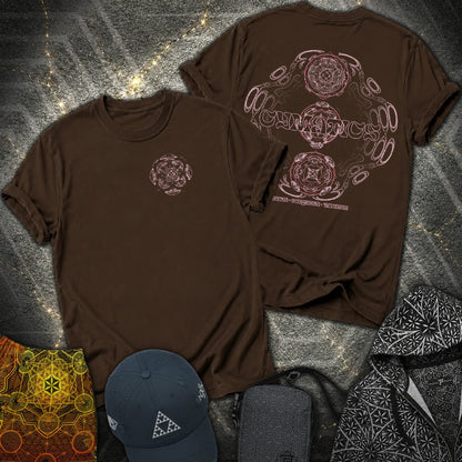 Cymatics, Energy Frequency Vibration 2 Sided T-Shirt - Cymatics, Energy Frequency Vibration 2 Sided T-Shirt - Dark Chocolate