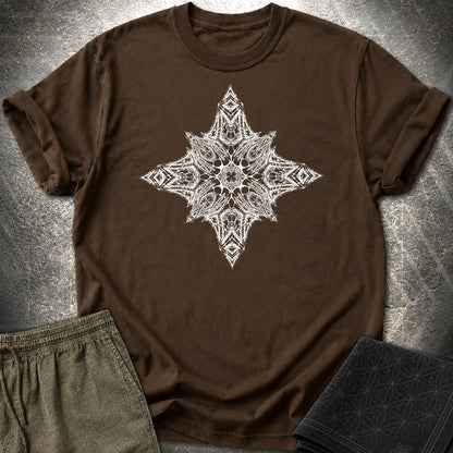 Abstract Symmetry T-Shirt - Abstract Symmetry T-Shirt - Dark Chocolate