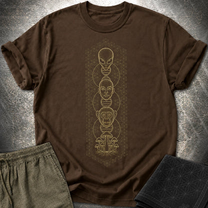 Alien Evolution T-Shirt - Alien Evolution T-Shirt - Dark Chocolate