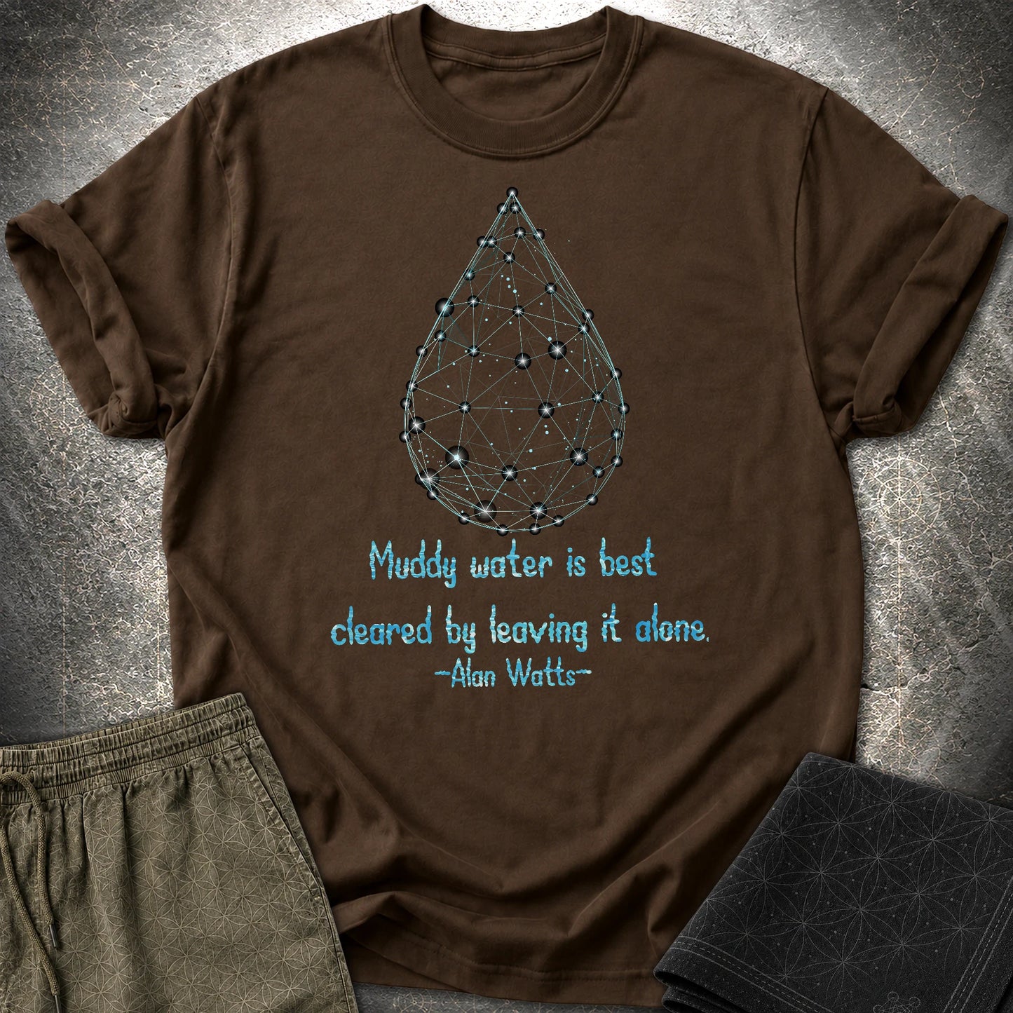 Alan Watts Muddy Water T-Shirt - Alan Watts Muddy Water T-Shirt - Dark Chocolate