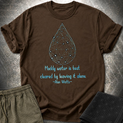 Alan Watts Muddy Water T-Shirt - Alan Watts Muddy Water T-Shirt - Dark Chocolate