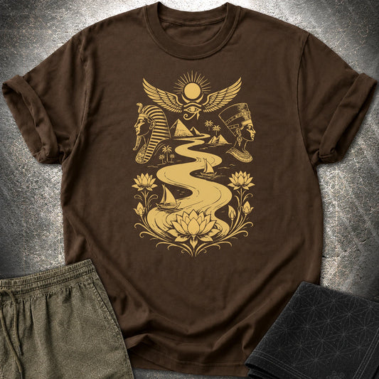 Golden Nile Between Two Crowns - Golden Nile Between Two Crowns T-Shirt - Dark Chocolate
