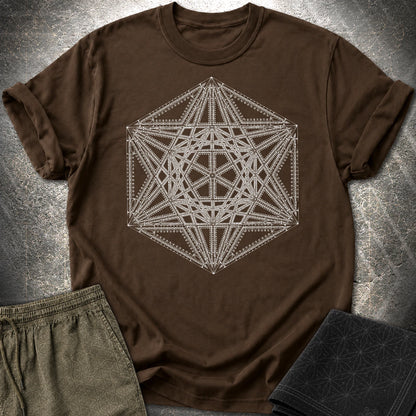 Organic Metatron's Cube T-Shirt - Organic Metatron's Cube T-Shirt - Dark Chocolate