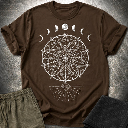 Inner Beauty Moon Phases T-Shirt - Inner Beauty Moon Phases T-Shirt - Dark Chocolate