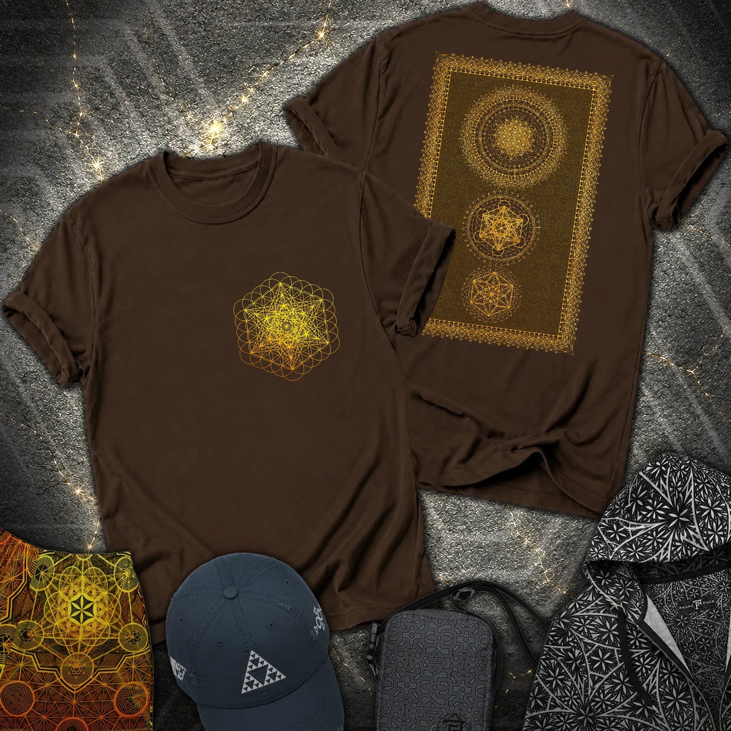 Metatron Artwork 2 Sided T-Shirt - Metatron Artwork 2 Sided T-Shirt - Dark Chocolate