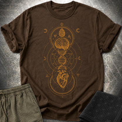 Heart Mind Source in Motion T-Shirt - Heart Mind Source in Motion T-Shirt - Dark Chocolate